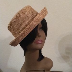 Scala Tan Straw Hat; fits all sizes and shapes